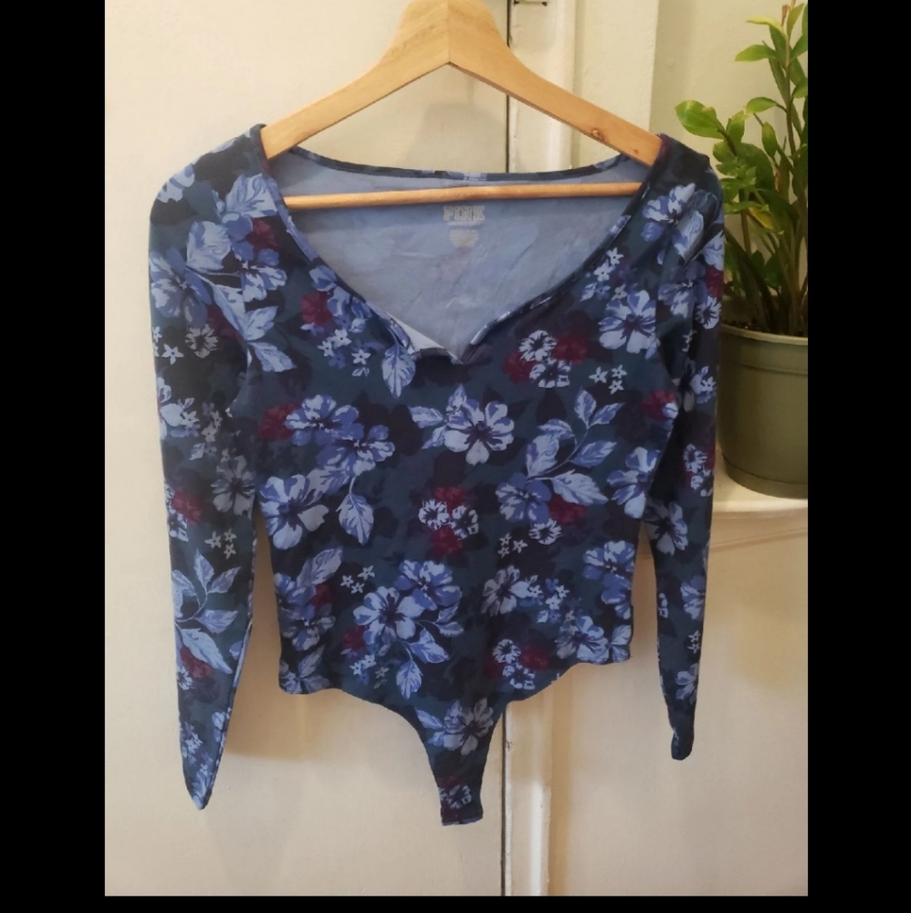 PINK Victoria's Secret Floral Bodysuit